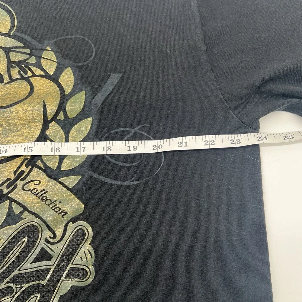 Vintage Wckd Black Popeye Graphic Tee – Large – Made in USA – Gold Foil